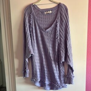 Free People Lavender Knit Sweater we the free